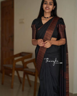 Soft Maroon Lichi Silk Saree With Copper Zari Weaving With Blouse Piece