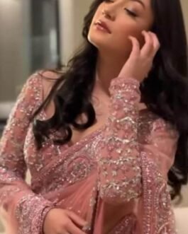 Premium Butterfly Net Embroidered Saree with Sequins & Jari Work Designer Blouse